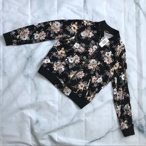 Torrid Floral Bomber Style Jacket Size 00